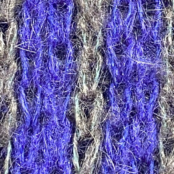 VTG 80s Mohair Wool Sweater Sm Abstract Short Slv Dolman Purple Black Italy Fuzz - Picture 8 of 12